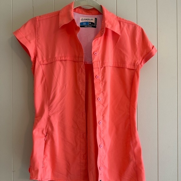 Magellan Outdoors Tops - 𝅺magellan Button Down Orange Semi-Fitted X-Small